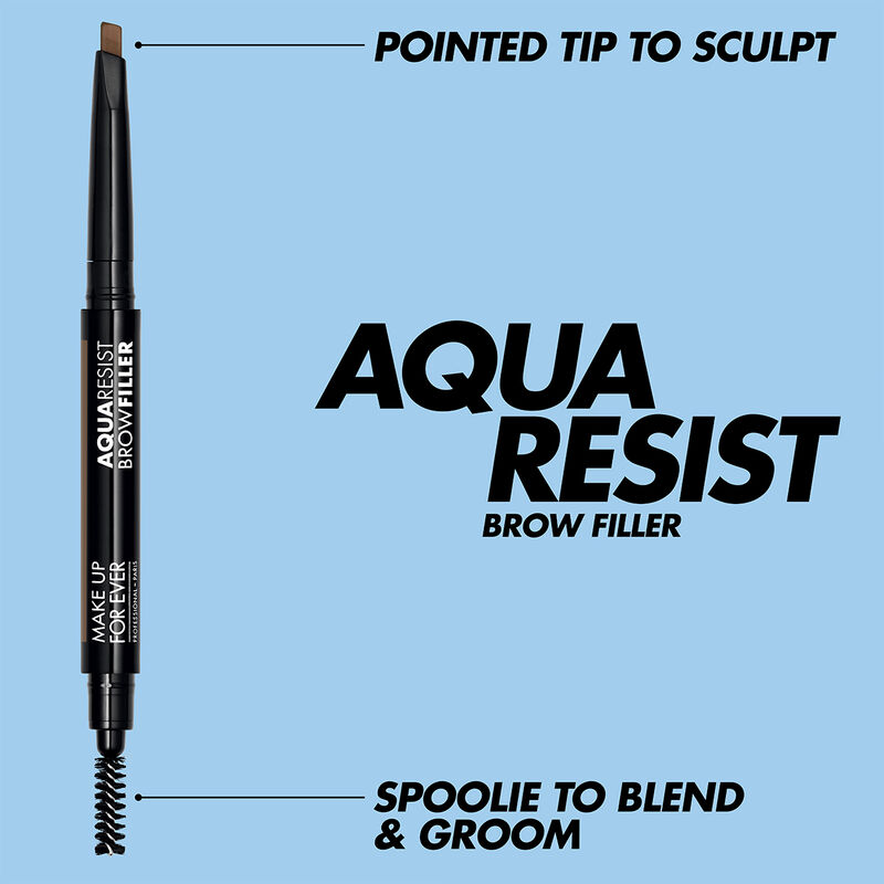 AQUA RESIST BROW FILLER - Brow pencil: waterproof, 24H wear, micro-slanted tip