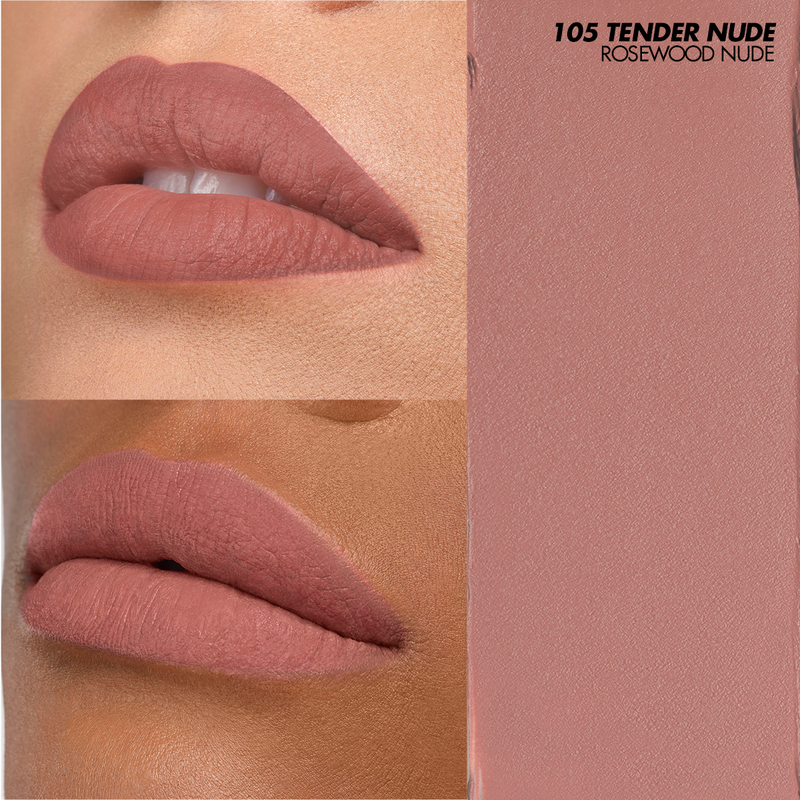 ROUGE ARTIST VELVET NUDE - Matte lipstick: soft nude shade, long-lasting wear