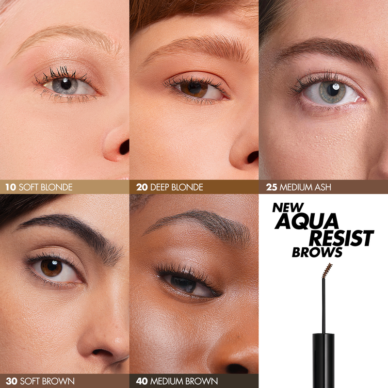 AQUA RESIST BROW FIXER - Tinted brow gel: waterproof micro-brush, 24H wear