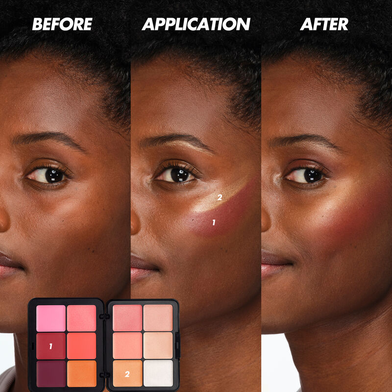 HD SKIN BLUSH & GLOW PALETTE - Cream blush & highlighter palette