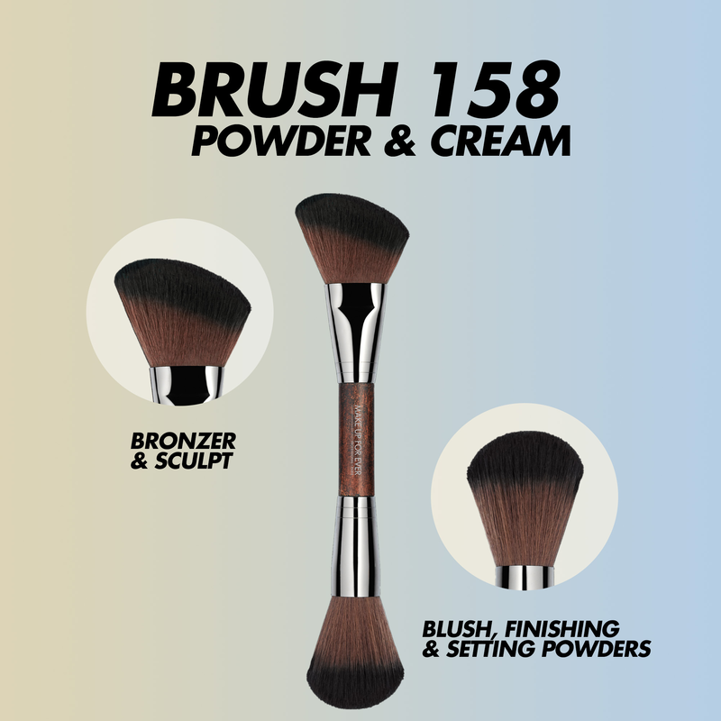 DOUBLE-ENDED SCULPTING BRUSH - 158 - Blush & highlighter brush