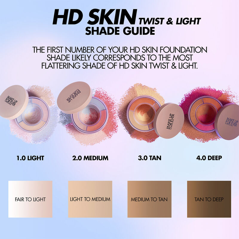HD SKIN TWIST & LIGHT - Loose setting powder: matte or radiant finish