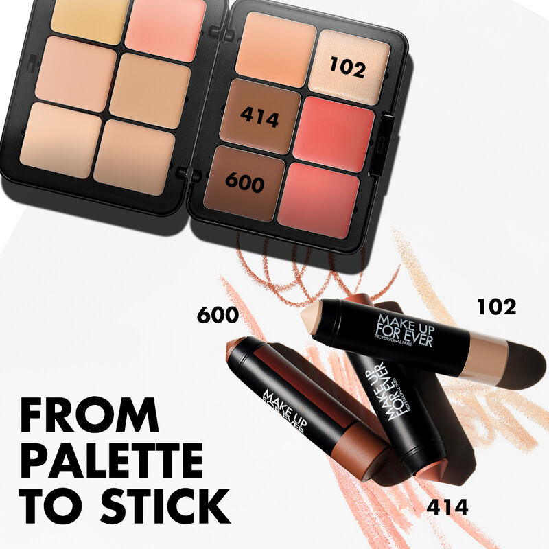 HD SKIN ALL-IN-ONE FACE PALETTE - All-in-one face palette: blush, sculpt & highlight