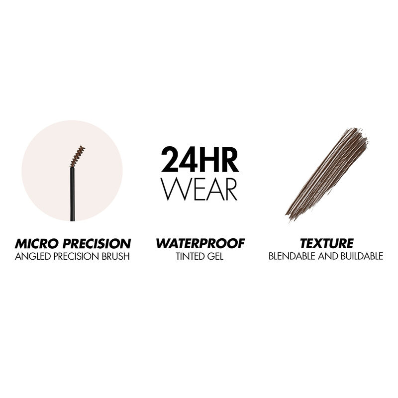 AQUA RESIST BROW FIXER - Tinted brow gel: waterproof micro-brush, 24H wear