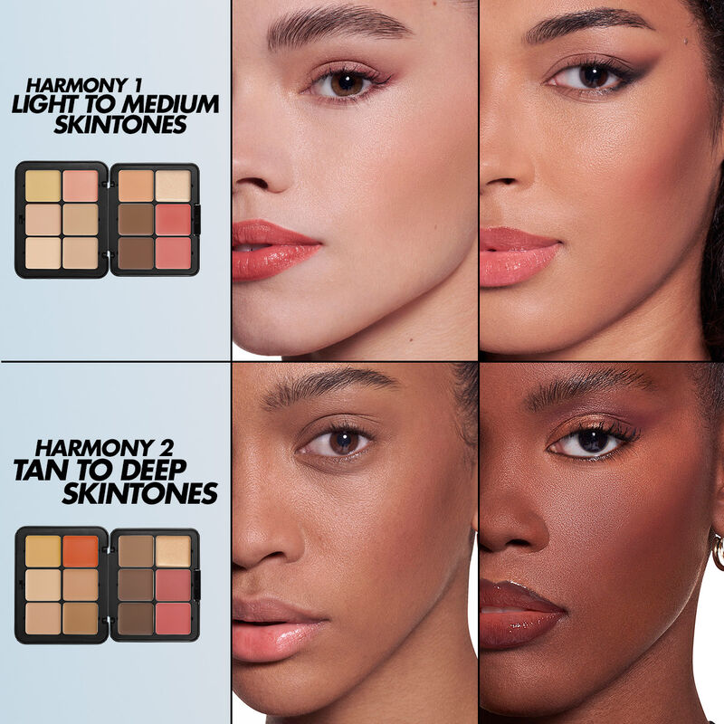 HD SKIN ALL-IN-ONE FACE PALETTE - All-in-one face palette: blush, sculpt & highlight