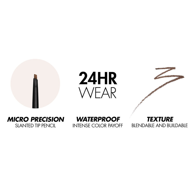 AQUA RESIST BROW FILLER - Brow pencil: waterproof, 24H wear, micro-slanted tip