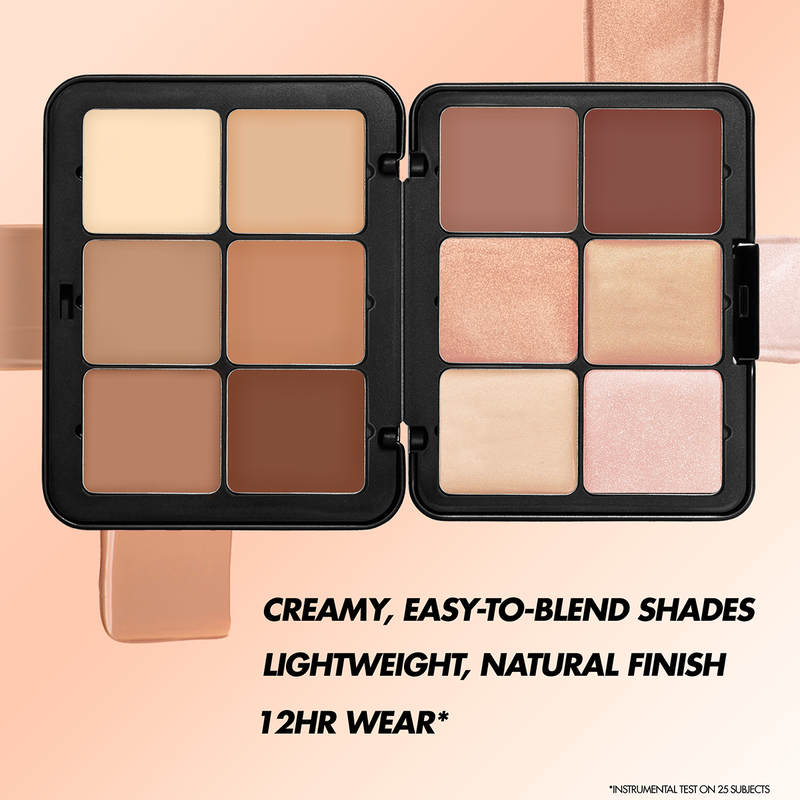 HD SKIN SCULPTING PALETTE - Face sculpt palette: contour, blush & highlight
