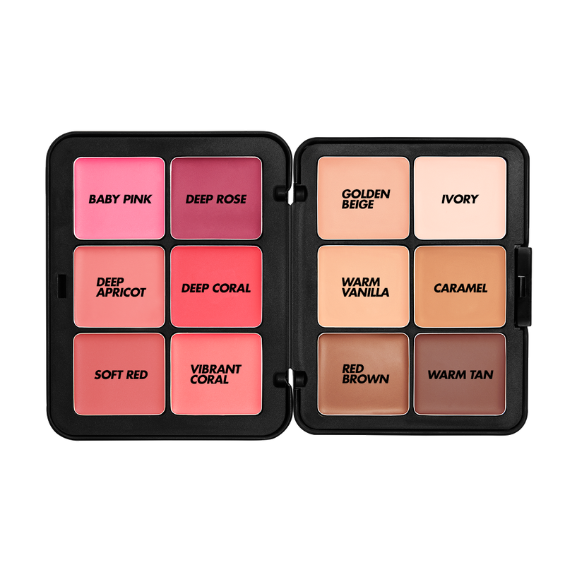 HD SKIN FACE ESSENTIALS PALETTE - Multi-use cream palette: foundation & blush